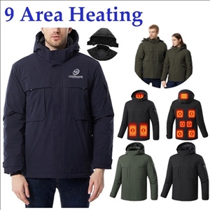 9 Zones USB Heating Jacket 3 Levels Rechargeable Electric Heated Jacket